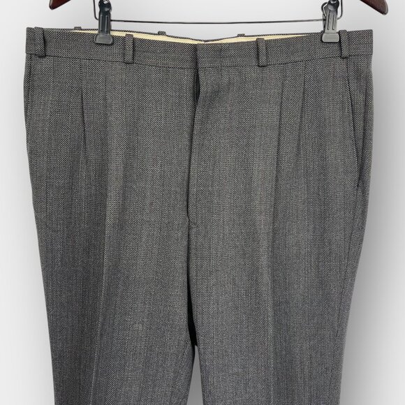 Sid Landen Benchmark Men’s 2‑Piece Gray Wool Suit 44L (Fits 44 Long) 38x31 Pleat - Picture 8 of 16